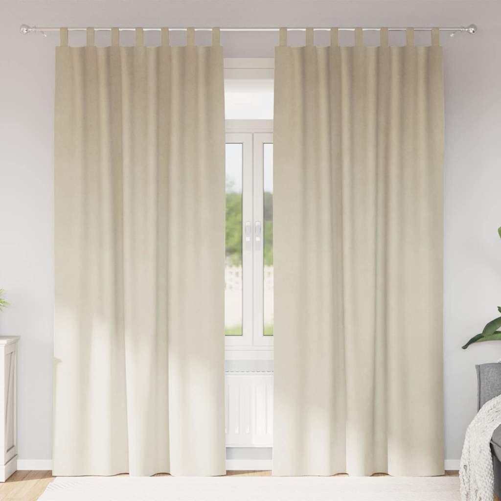 Verdunkelungsvorhänge 2 stk. Creme 140 x 245 cm Samt