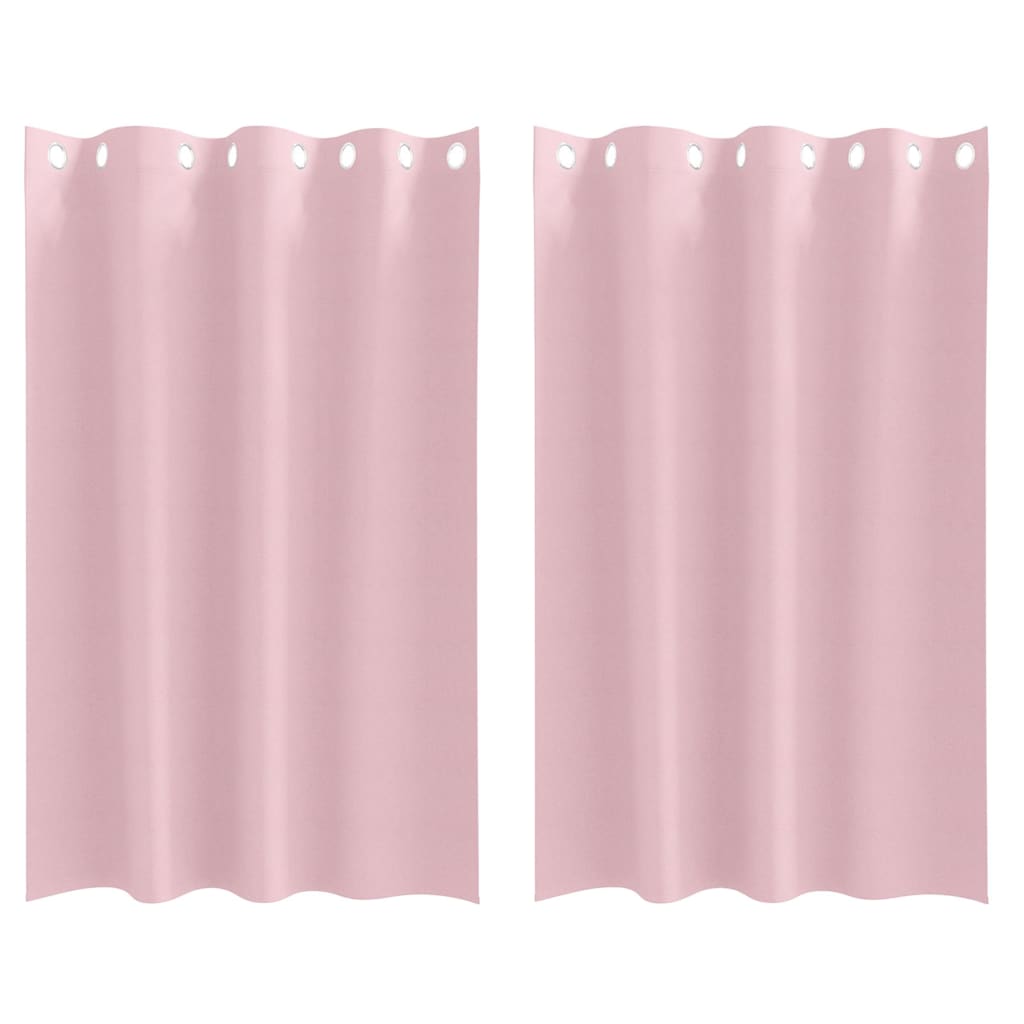 Verdunkelungs-Vorhänge mit Ringen 2 stk. Babyrosa 175 x 140 cm