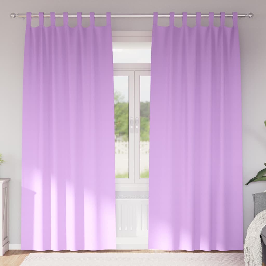 Verdunkelungs-Vorhänge mit Ringen 2 stk. Lila 245 x 140 cm