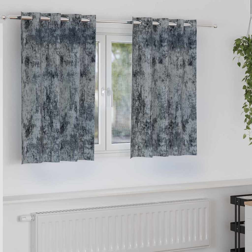Samtvorhänge 2 stk. Silber Grau 140 x 140 cm Samt