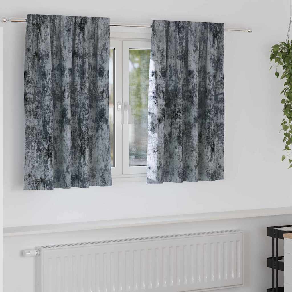 Samtvorhänge 2 stk. Silber Grau 140 x 140 cm Samt