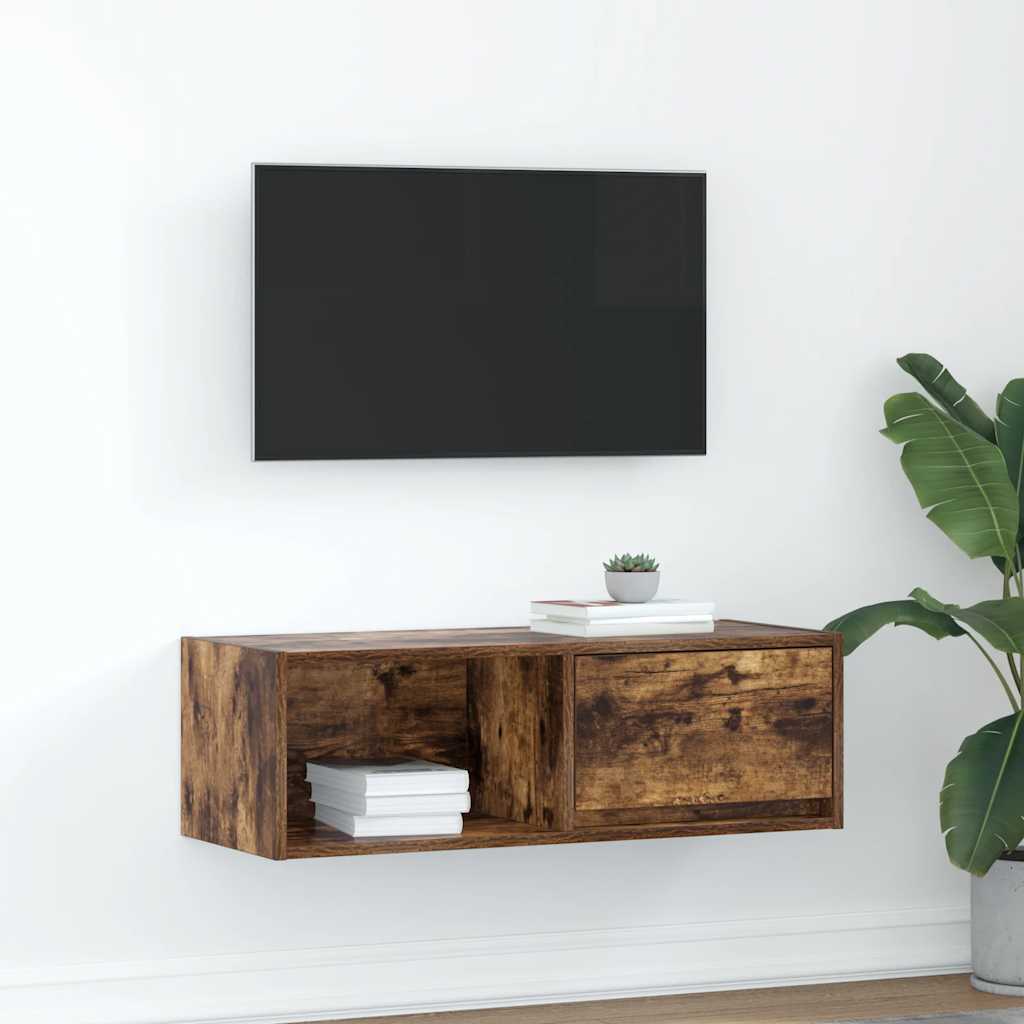 TV-Schrank Räuchereiche 80x31x25,5 cm Holzwerkstoff