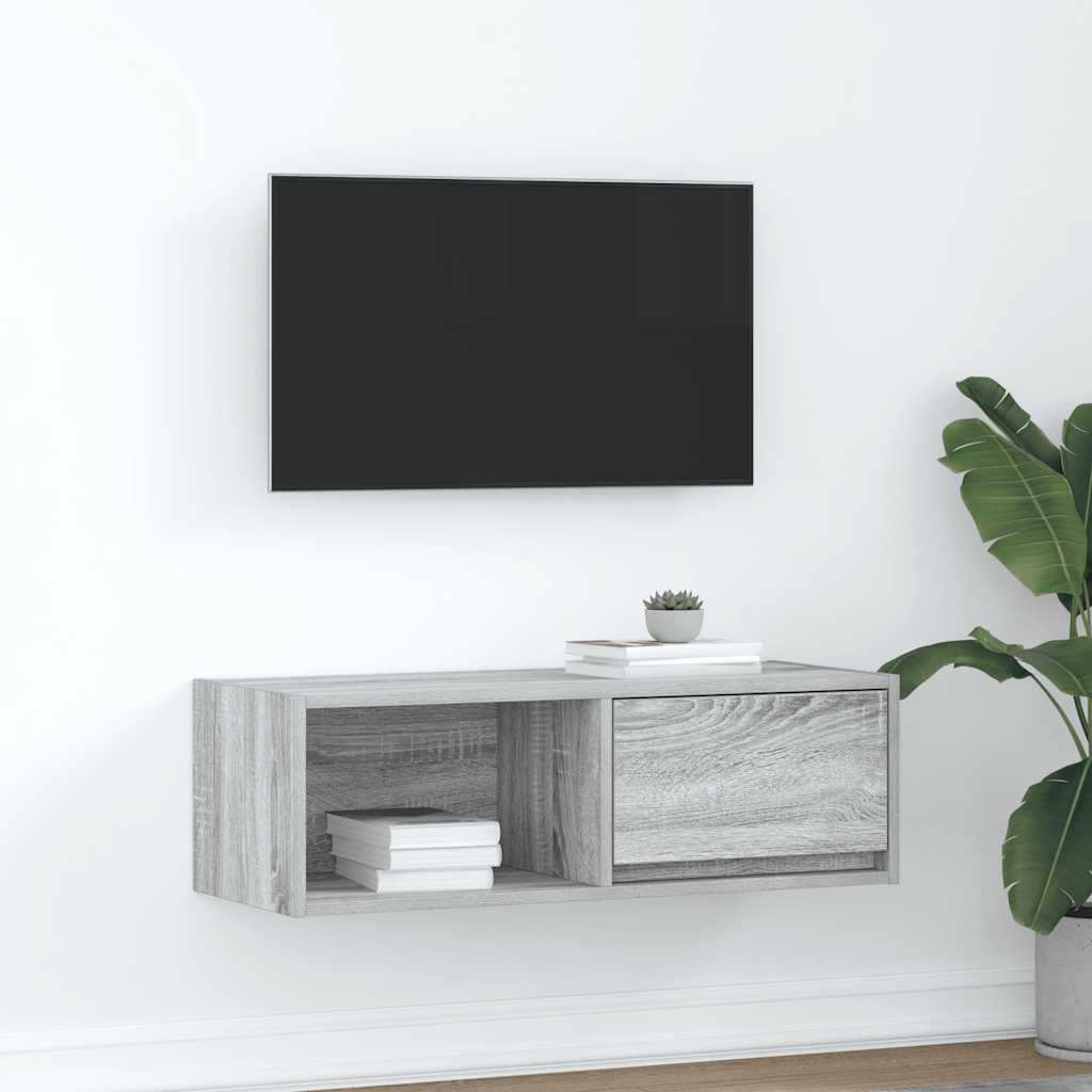 TV-Schrank Grau Sonoma 80x31x25,5 cm Holzwerkstoff