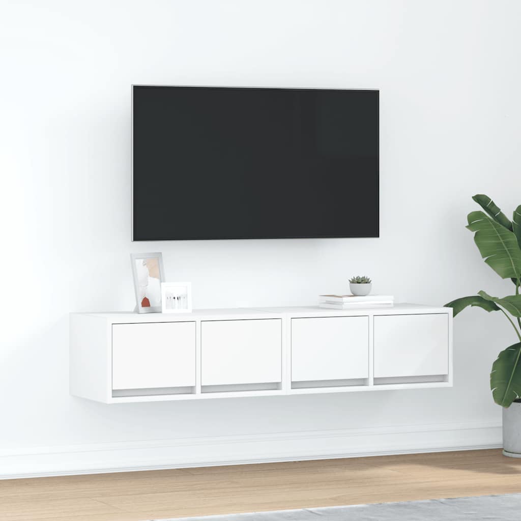 TV-Schränke 2 Stk. Weiß 60x31x25,5 cm Holzwerkstoff