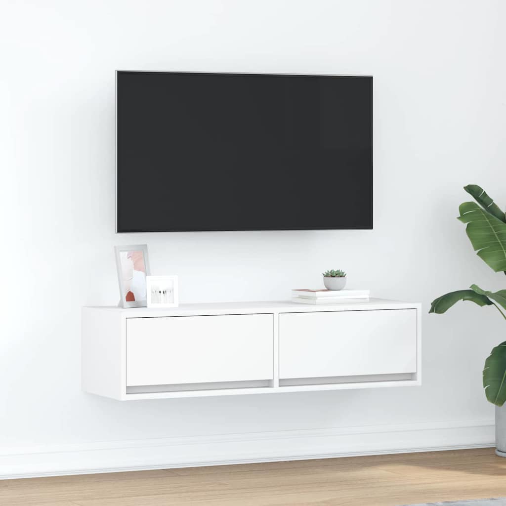TV-Schränk 100 x 31 x 25,5 cm Weiß Holzwerkstoff