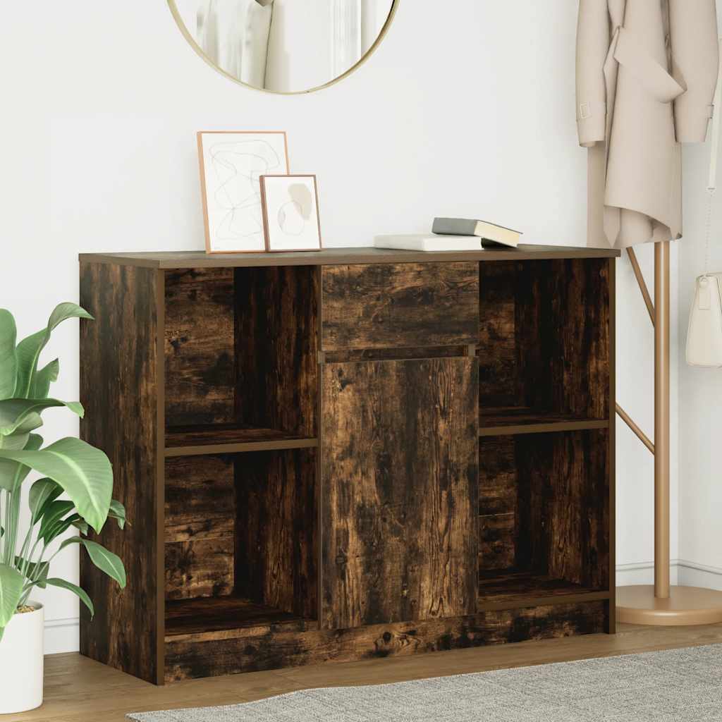 Sideboard mit Schublade Räuchereiche 101x35x76 cm Holzwerkstoff