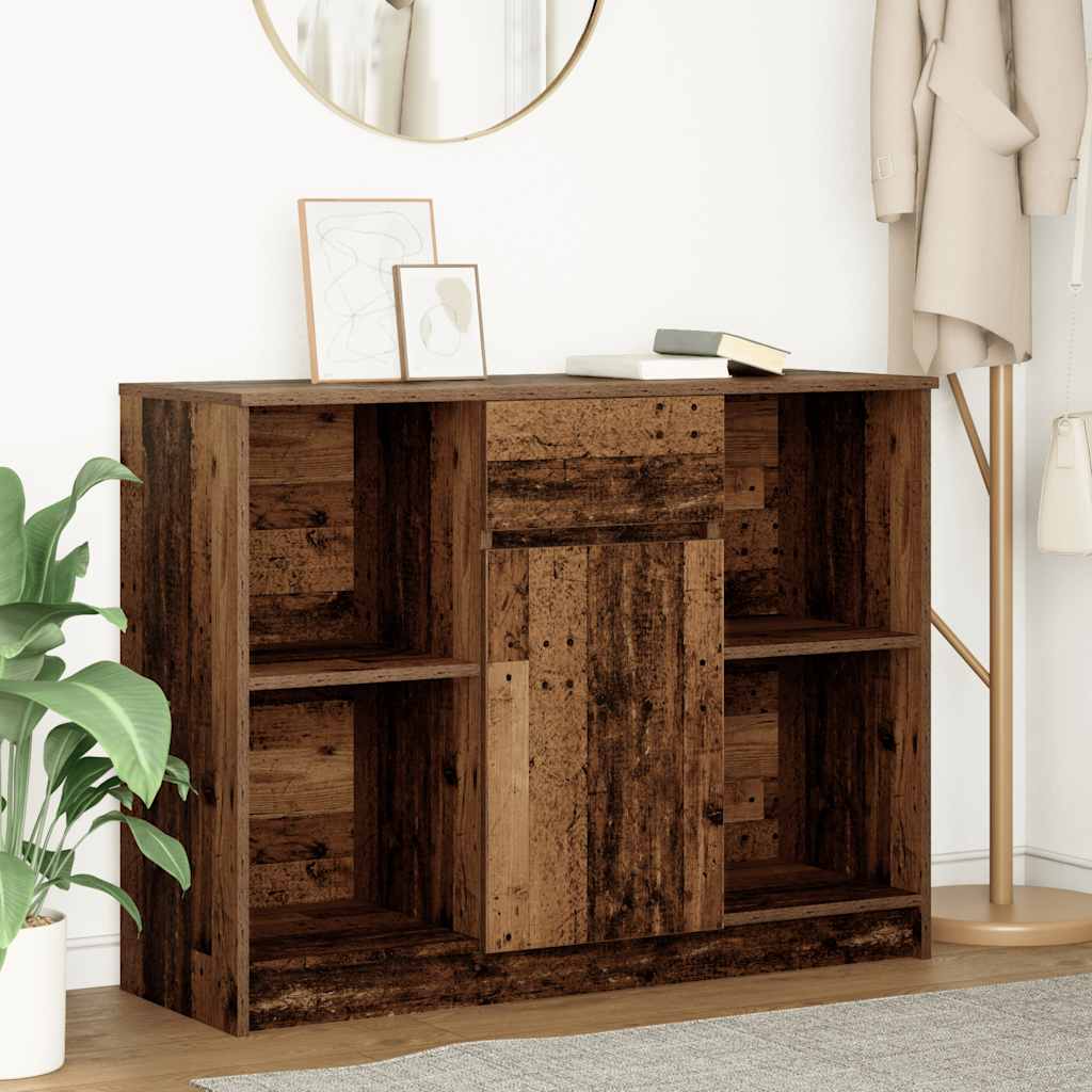 Sideboard mit Schublade Altholz-Optik 101x35x76cm Holzwerkstoff