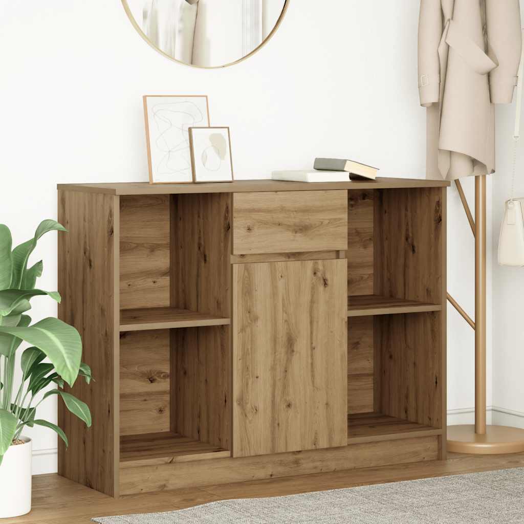 Sideboard mit Schublade Artisan-Eiche 101x35x76cm Holzwerkstoff