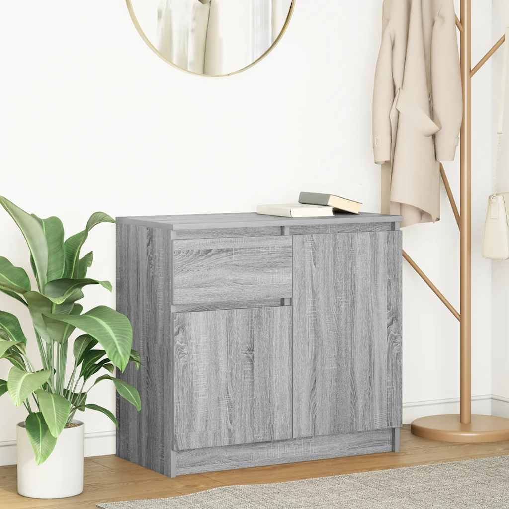 Sideboard mit Schublade Grau Sonoma 71x35x65 cm Holzwerkstoff