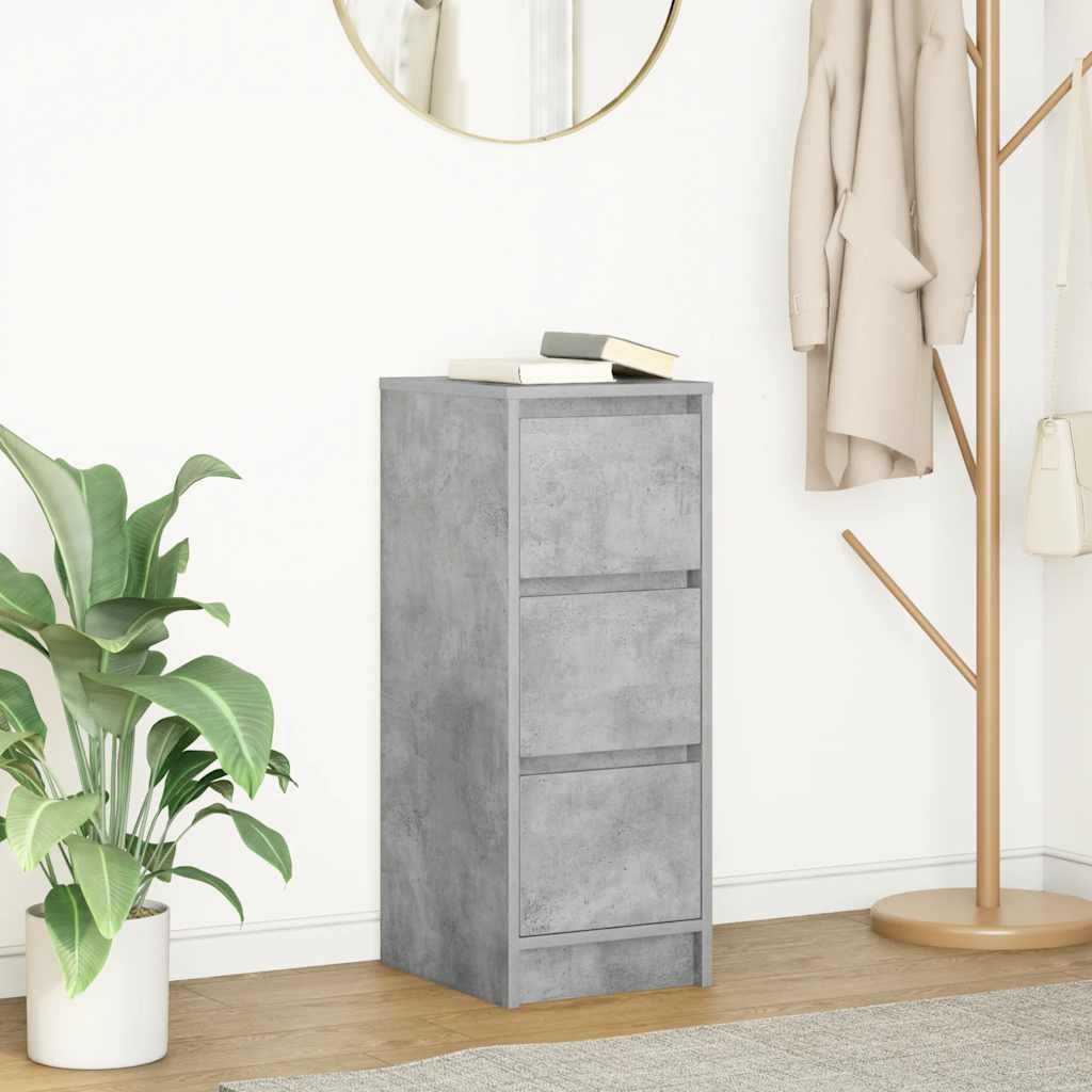 Sideboard Betongrau 29,5x34x76 cm Holzwerkstoff