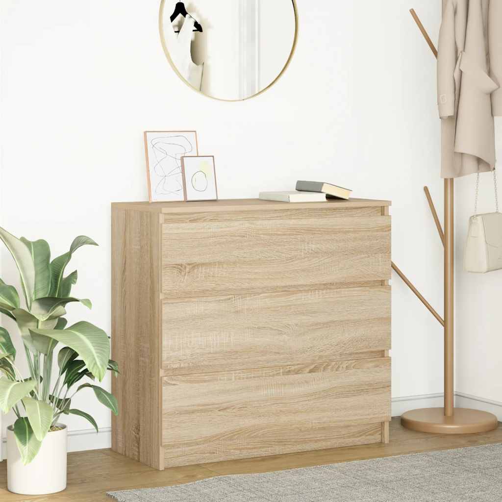 Sideboard Sonoma-Eiche 80x35x76 cm Holzwerkstoff