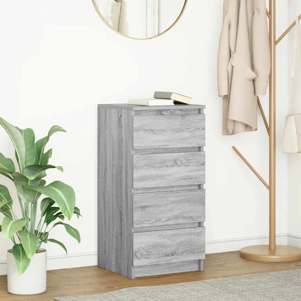 Sideboard Grau Sonoma 37,5x35x76 cm Holzwerkstoff