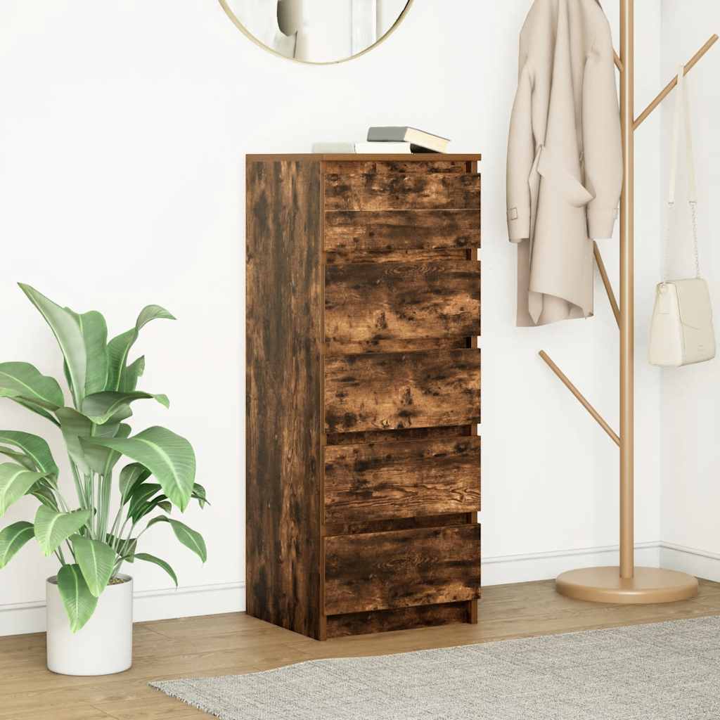 Sideboard mit Schubladen Räuchereiche 37,5x35x99 cm