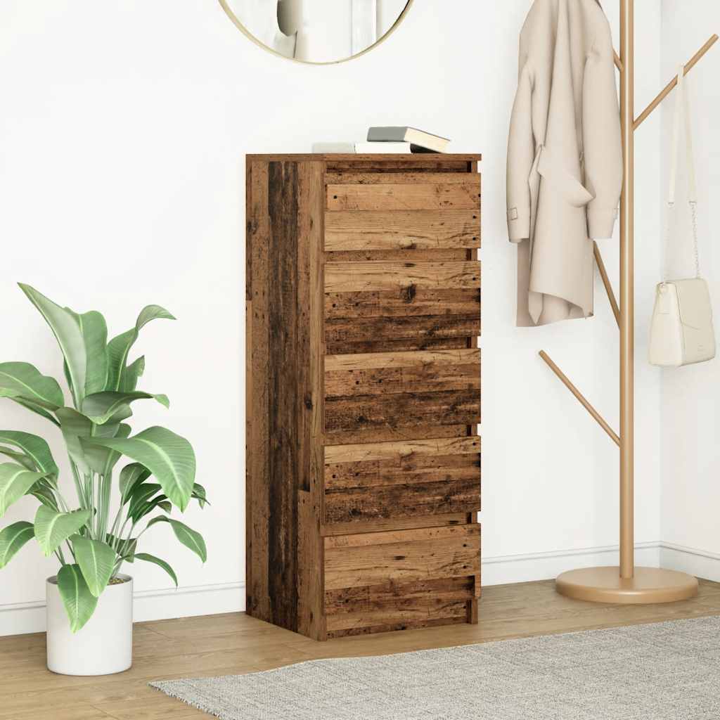 Sideboard mit Schubladen Altholz-Optik 37,5x35x99 cm