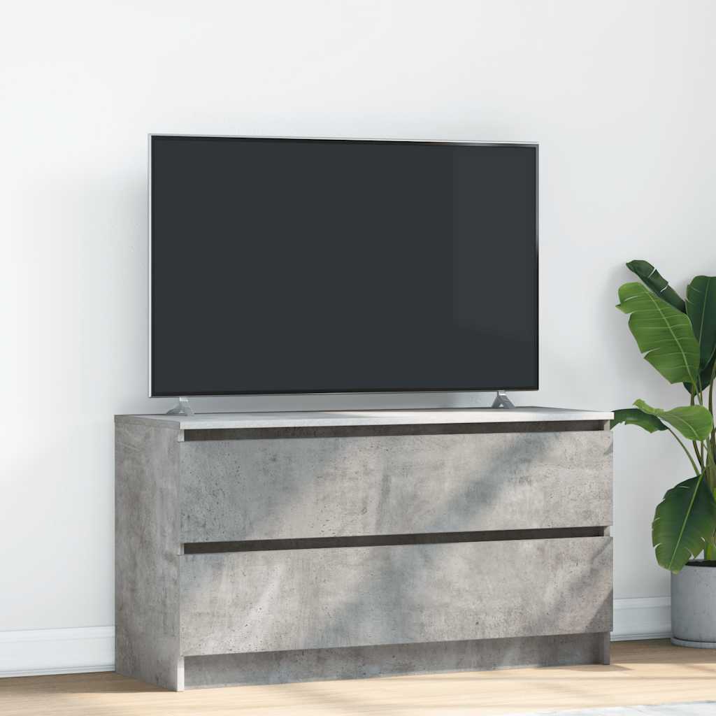 TV-Schrank Betongrau 100x35x54 cm Holzwerkstoff