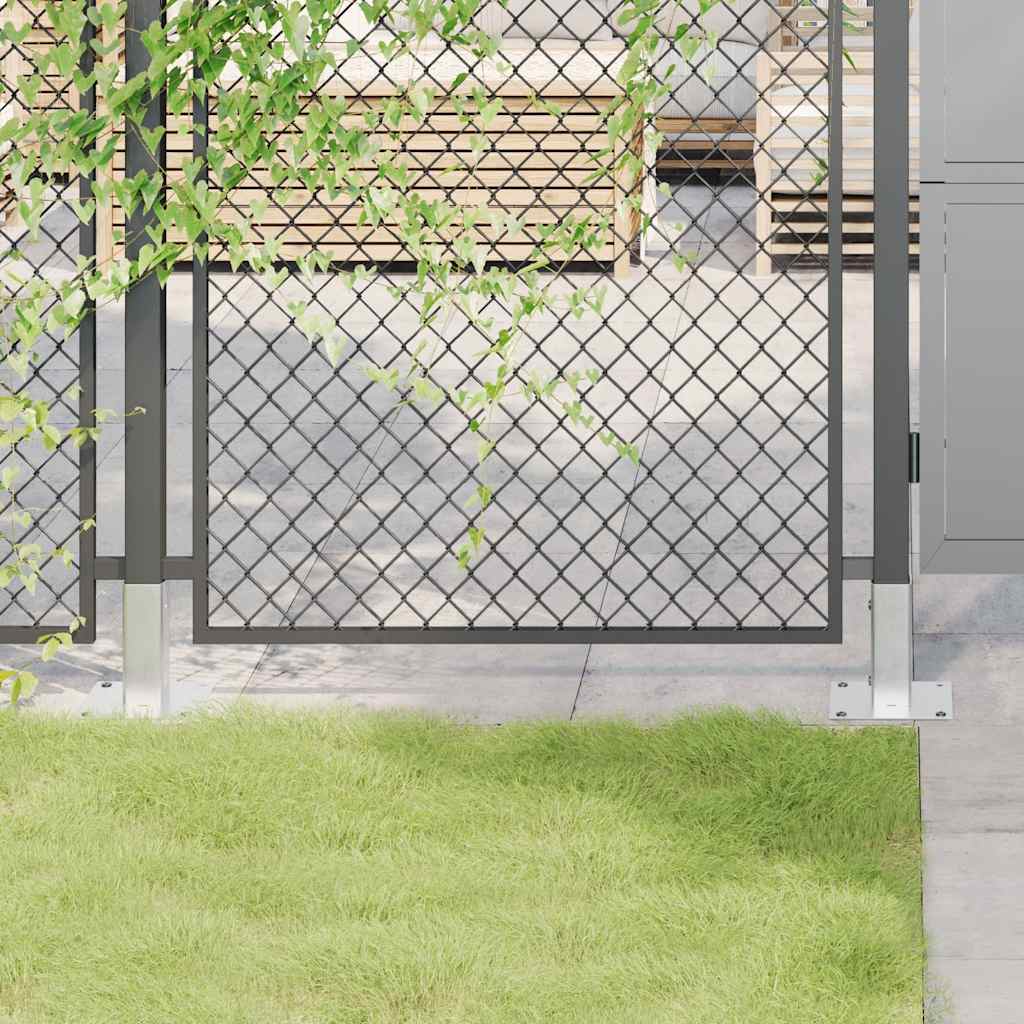 Pfostenträger Quadratisch 12 Stk. Silber 51x51mm Stahl Verzinkt