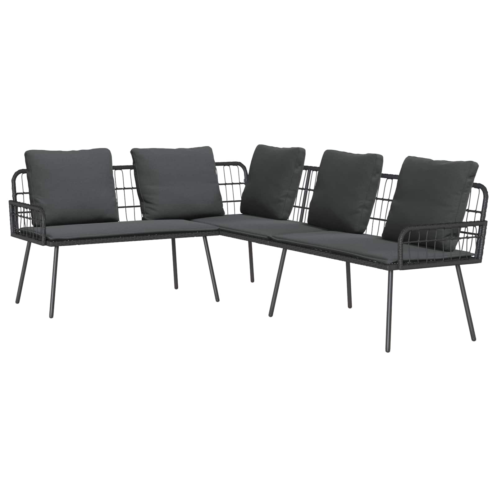 Sofa 5-Sitzanzahl Anthrazit Stahl