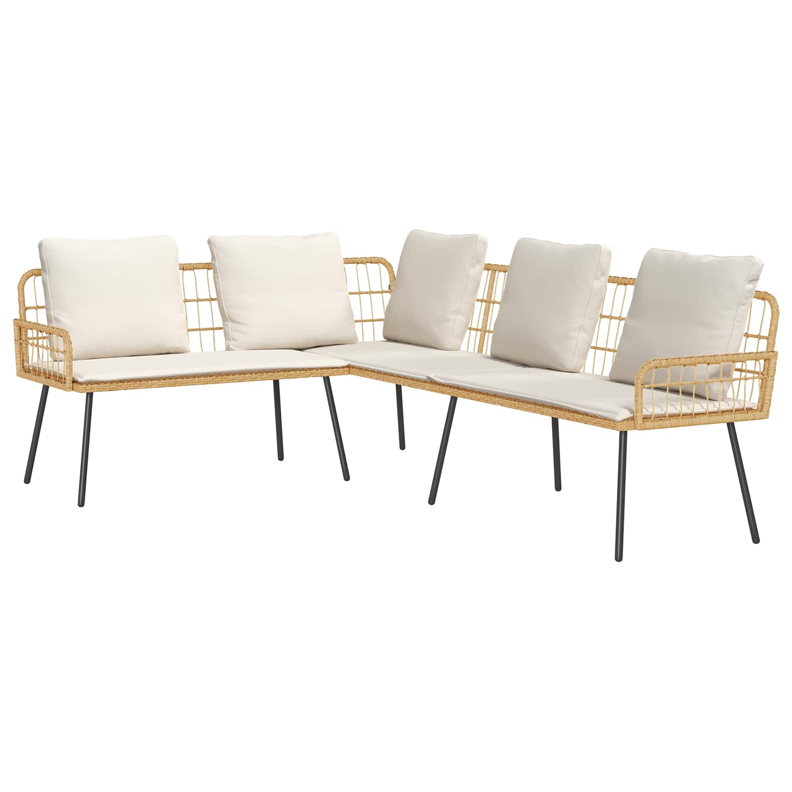Sofa 5-Sitzanzahl Natur Stahl