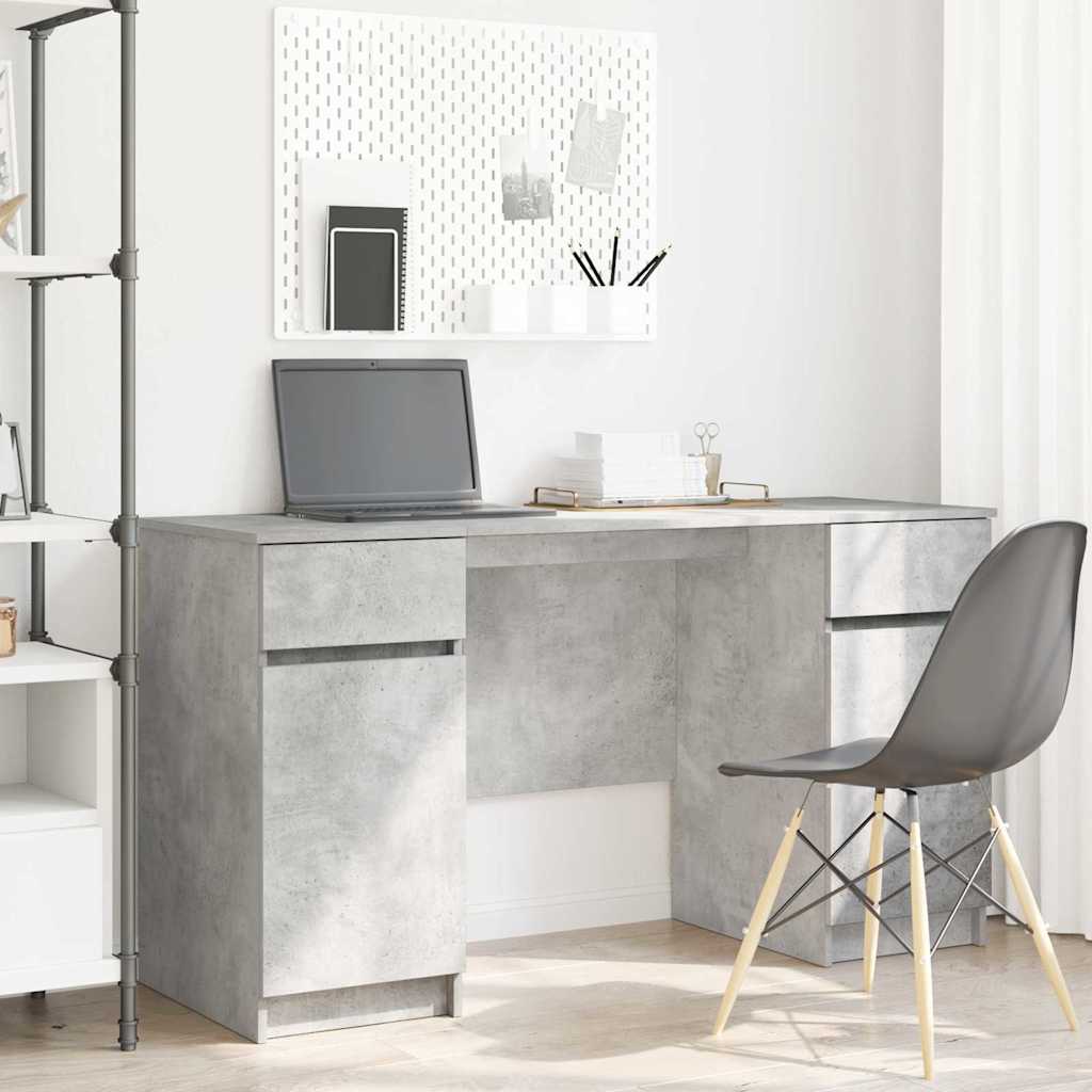 Schreibtisch Betongrau Holzwerkstoff 140 x 49 x 76 cm