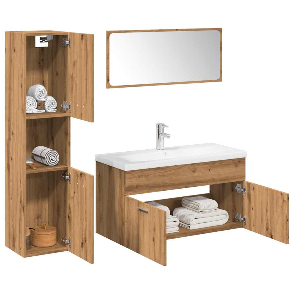 5-tlg. Badmöbel-Set Artisan-Eiche Holzwerkstoff