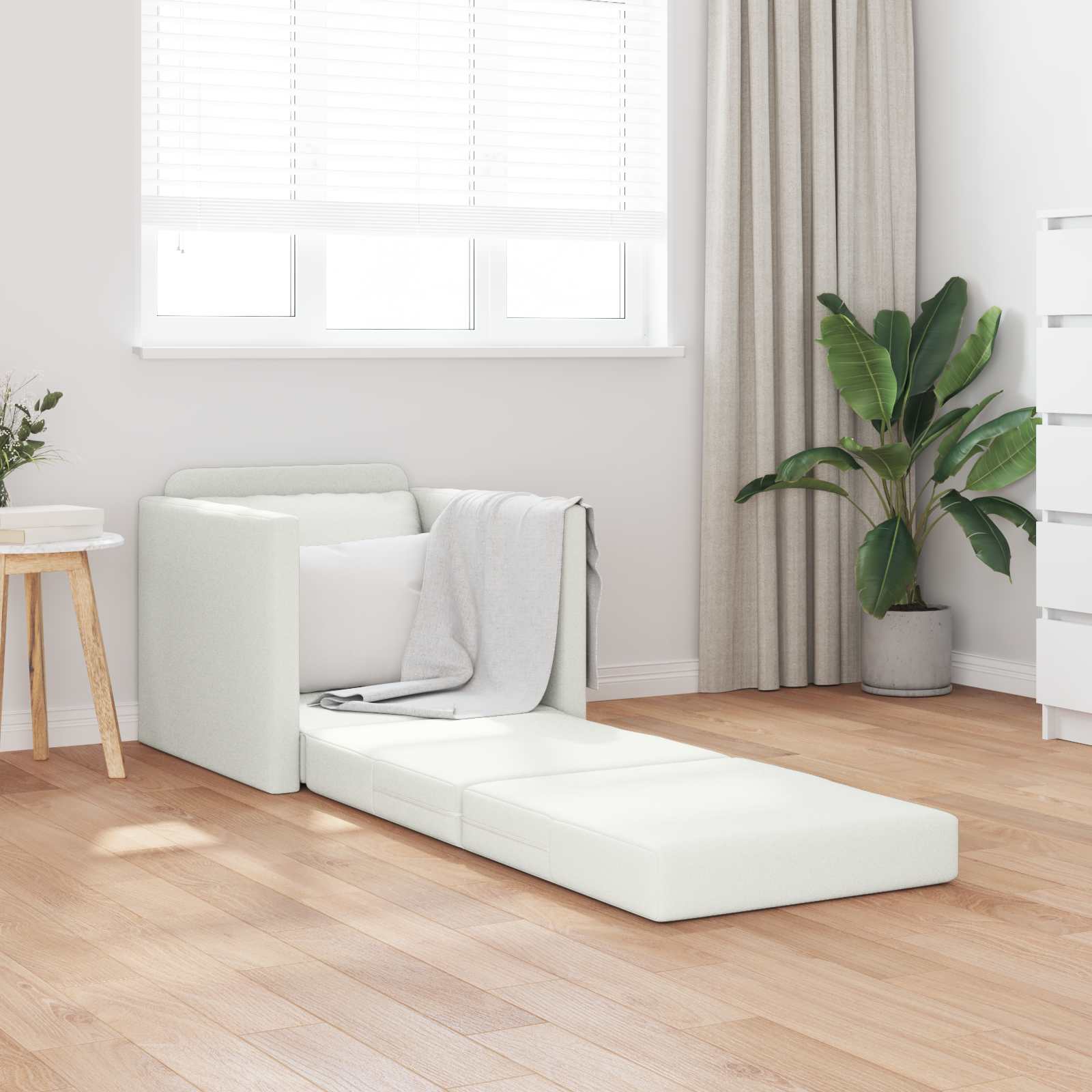 Schlafsofa Weiß 74 x 77 x 81 cm Kunstleder