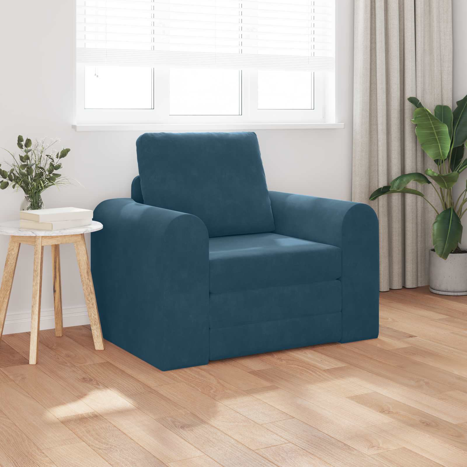 Schlafsofa Blau 98 x 71 x 83 cm Samt