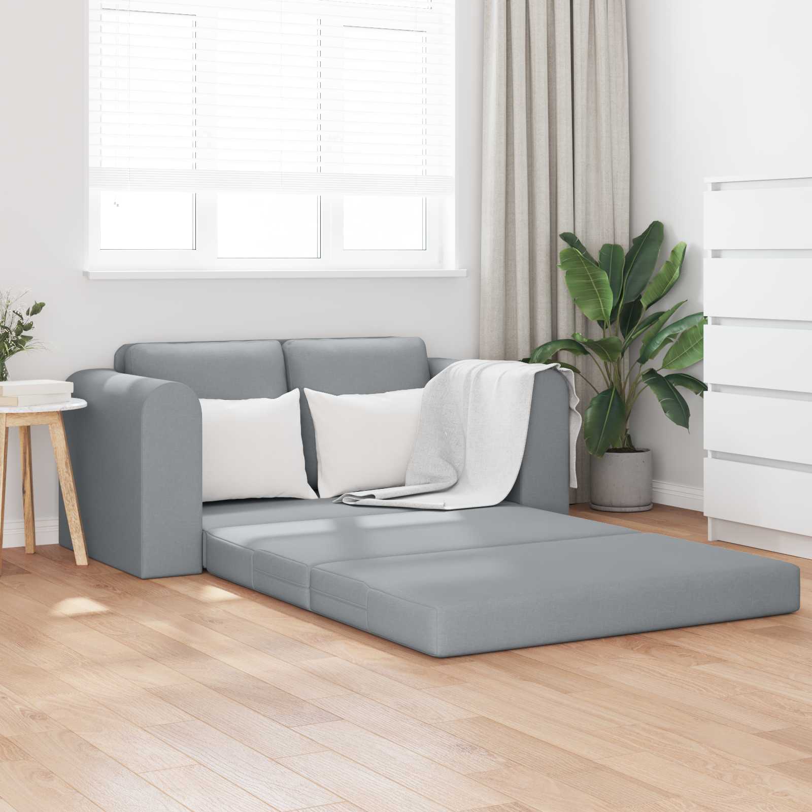 Schlafsofa Hellgrau 148 x 71 x 83 cm Stoff