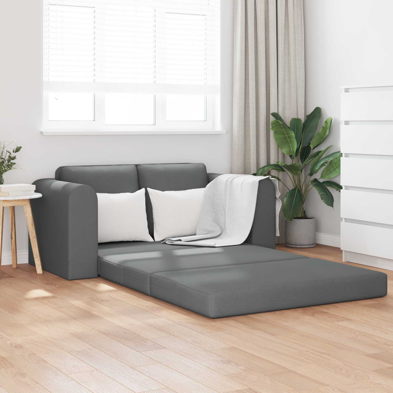 Schlafsofa Dunkelgrau 148 x 71 x 83 cm Stoff