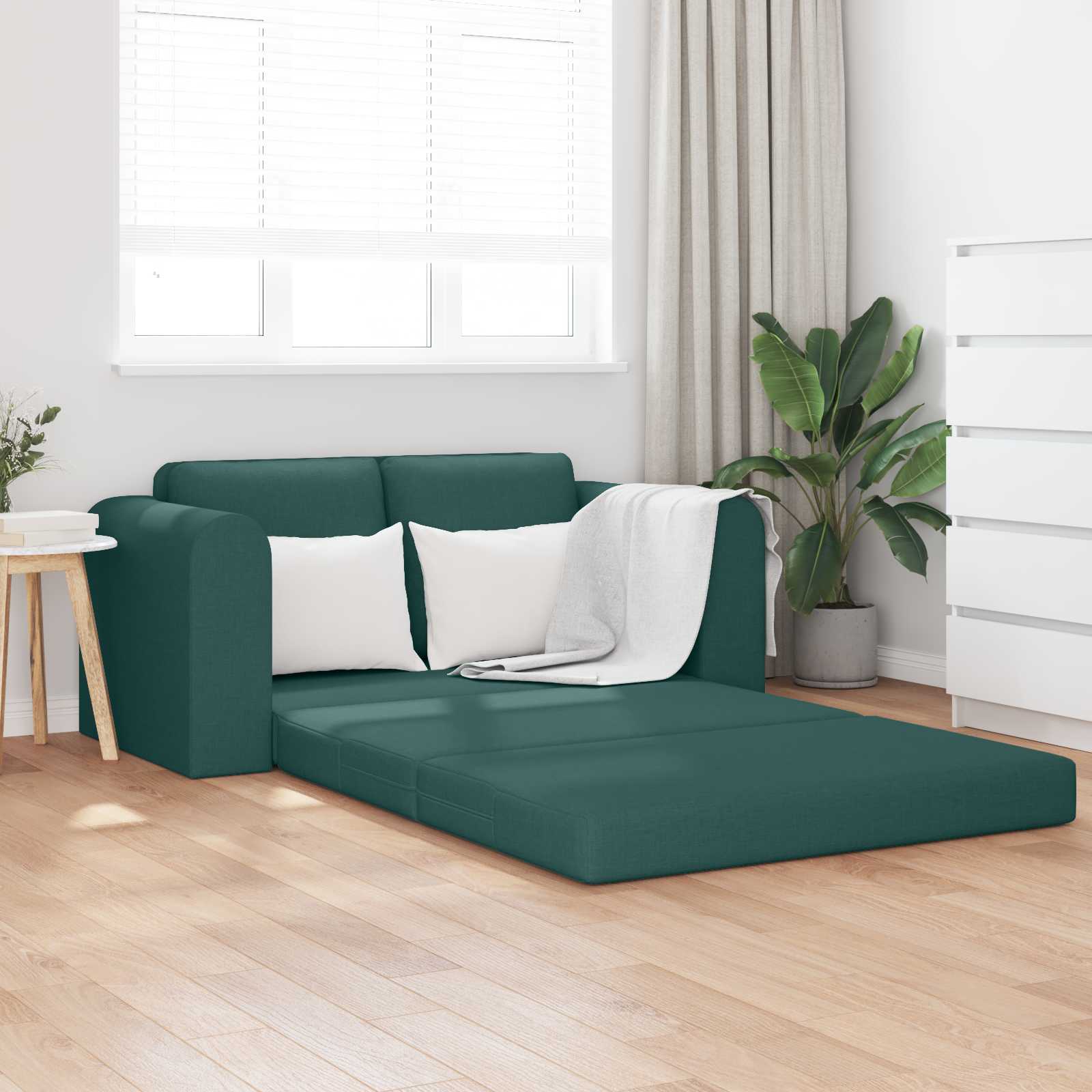 Schlafsofa Dunkelgrün 148 x 71 x 83 cm Stoff
