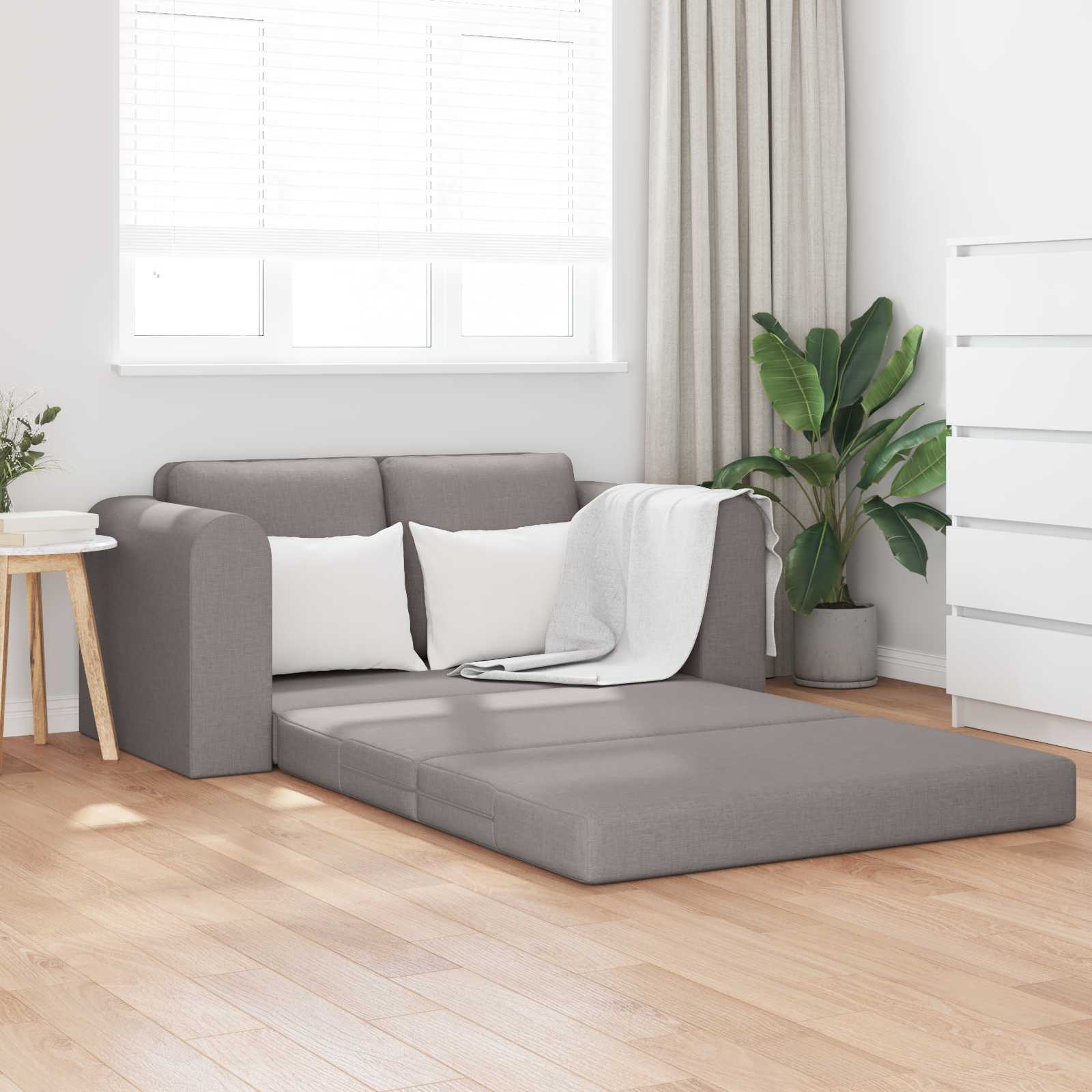 Schlafsofa Taupe 148 x 71 x 83 cm Stoff