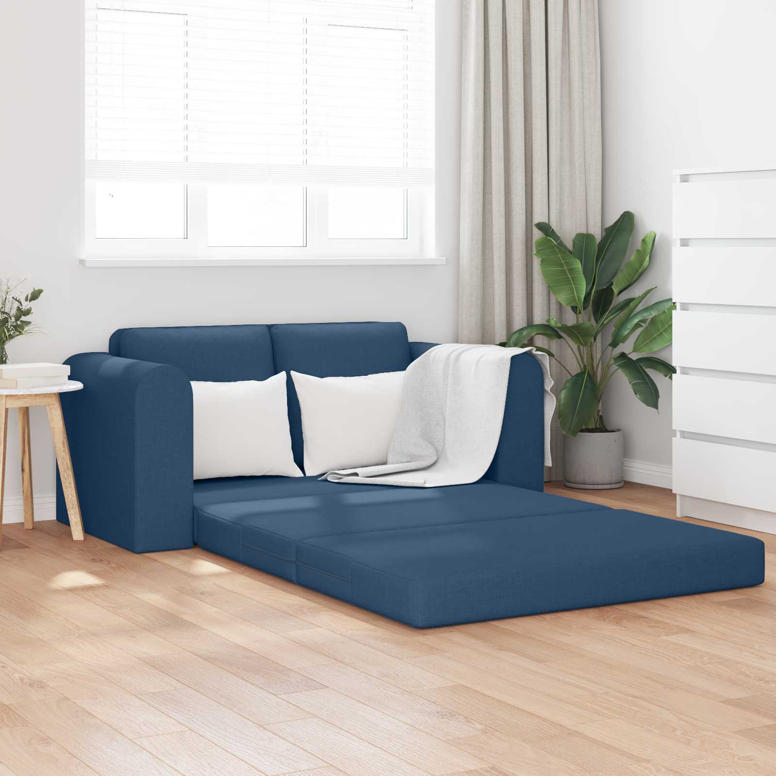 Schlafsofa Blau 148 x 71 x 83 cm Stoff