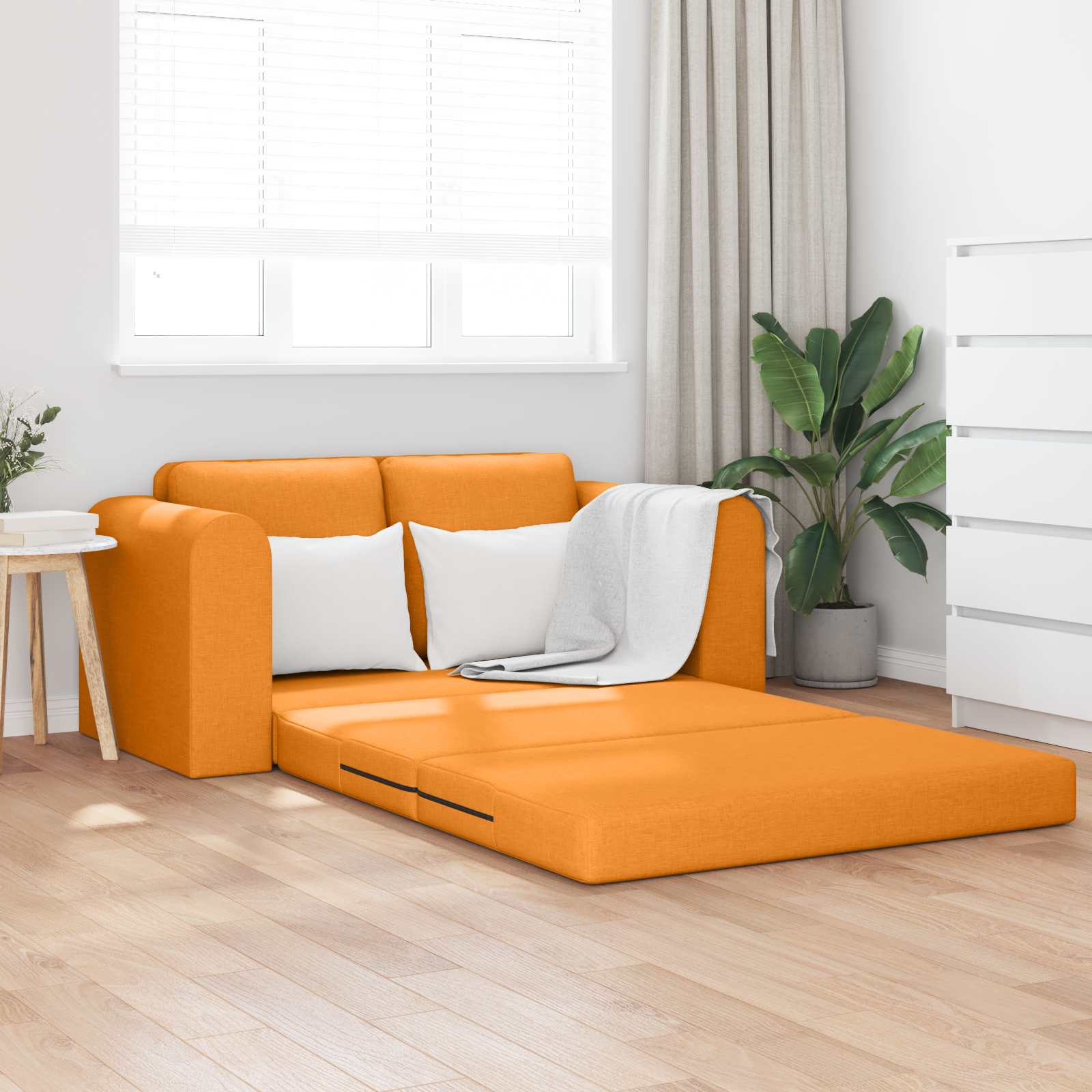 Schlafsofa Dunkelgelb 148 x 71 x 83 cm Stoff