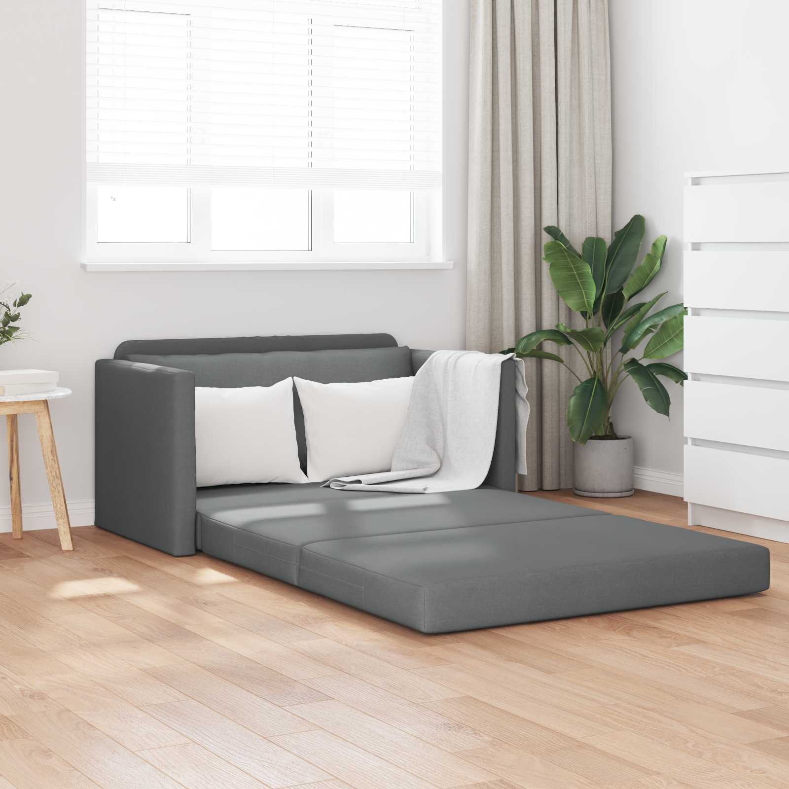 Schlafsofa Dunkelgrau 124 x 71 x 78 cm Stoff