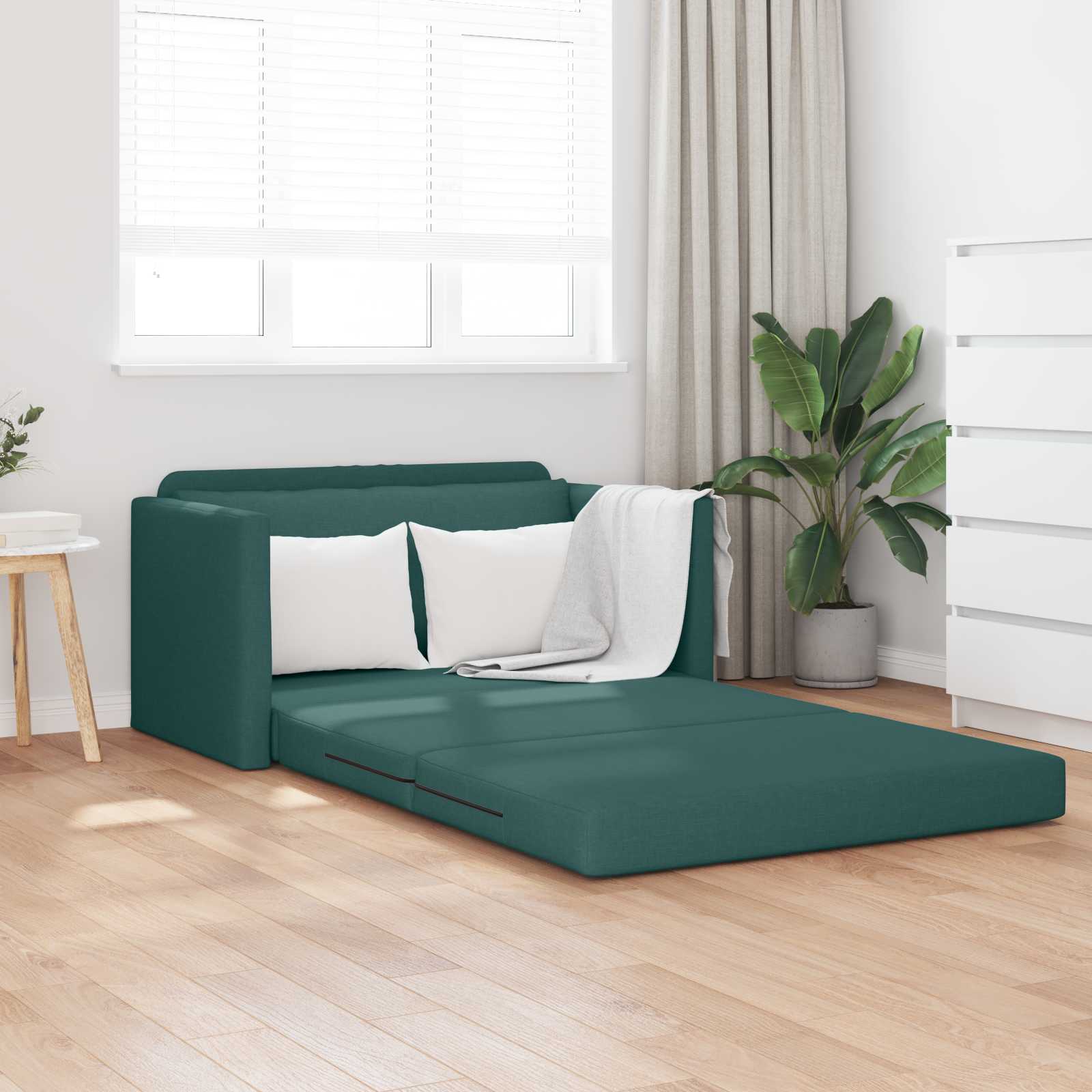 Schlafsofa Dunkelgrün 124 x 71 x 78 cm Stoff