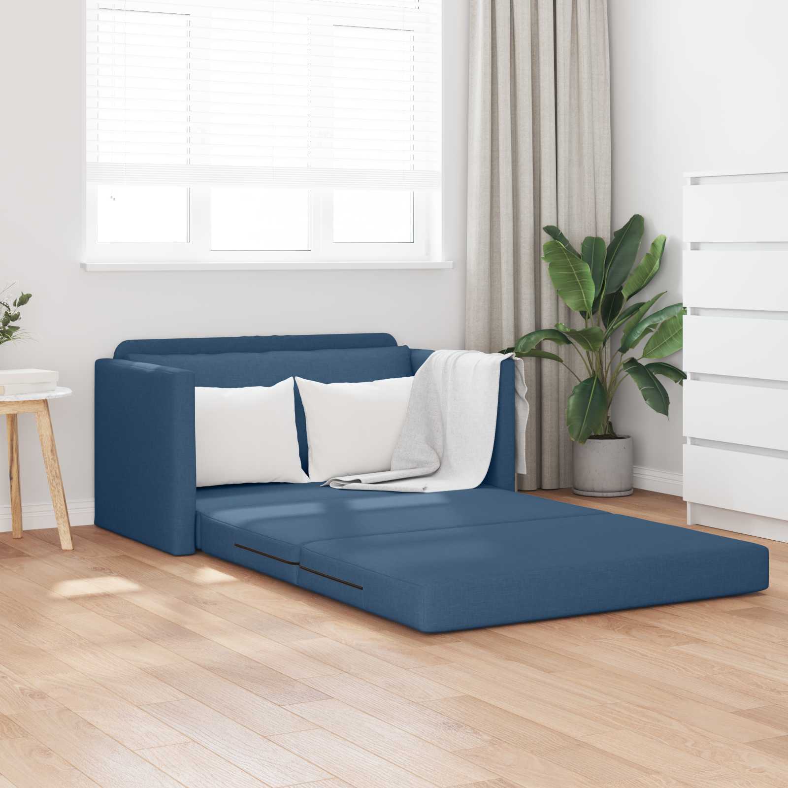 Schlafsofa Blau 124 x 71 x 78 cm Stoff