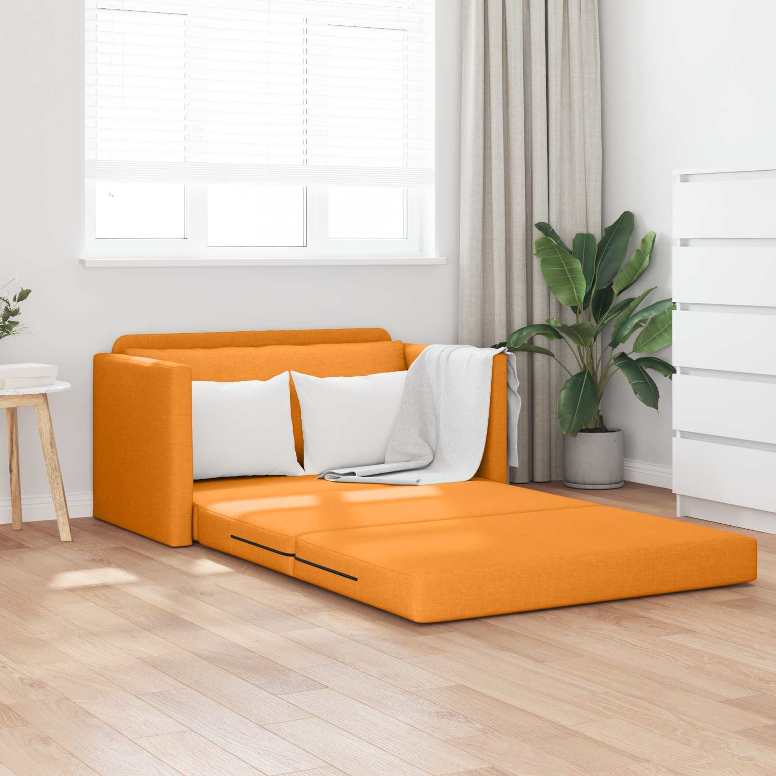 Schlafsofa Dunkelgelb 124 x 71 x 78 cm Stoff