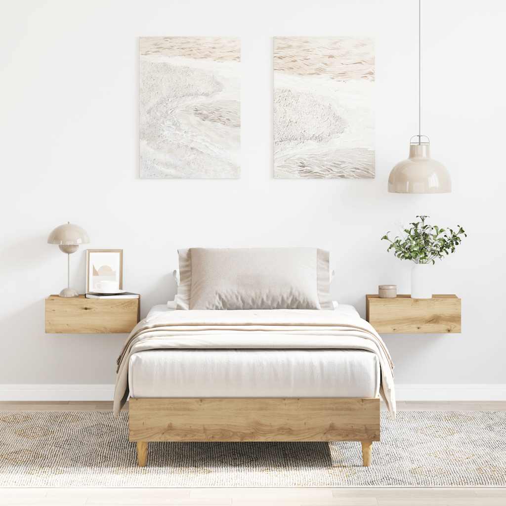 Bettgestell ohne Matratze Artisan-Eiche 90x200cm Holzwerkstoff