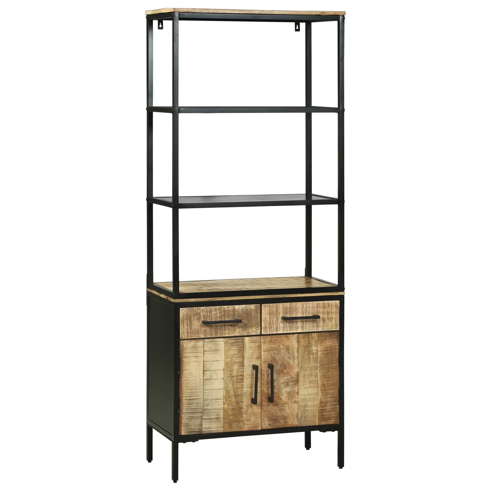 Highboard Braun 70 x 35 x 180 cm Massivholz Mango