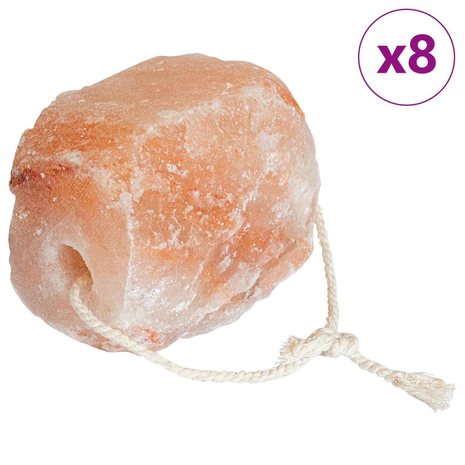 Salzlecksteine 8 Stk. Rosa Steinsalz