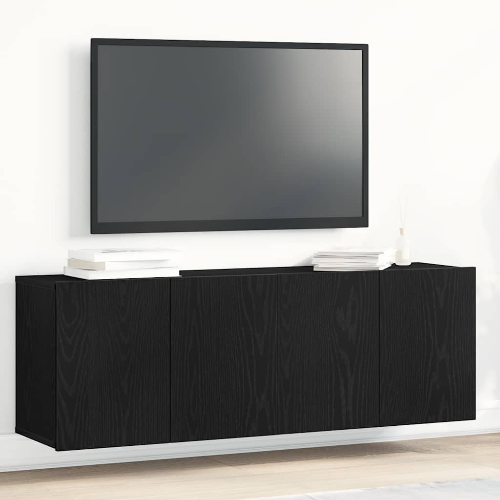 TV-Schränke 2 Stk. Schwarze Eiche 120 x 30 x 41 cm Holzwerkstoff
