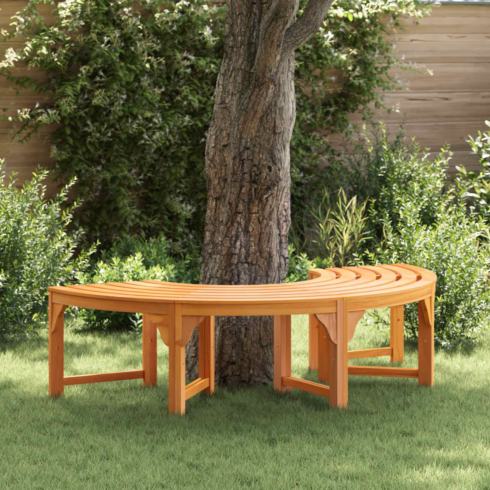 Baumbank 4 -Seater 160 x 80 x 45cm Massives Eukalyptus Holz