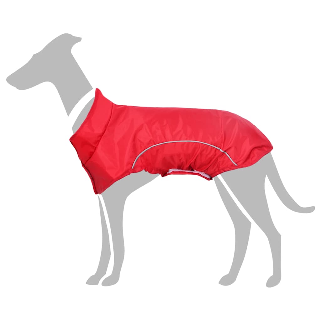 Hunde Regenmantel mit Reflexstreifen Polyester Rot L