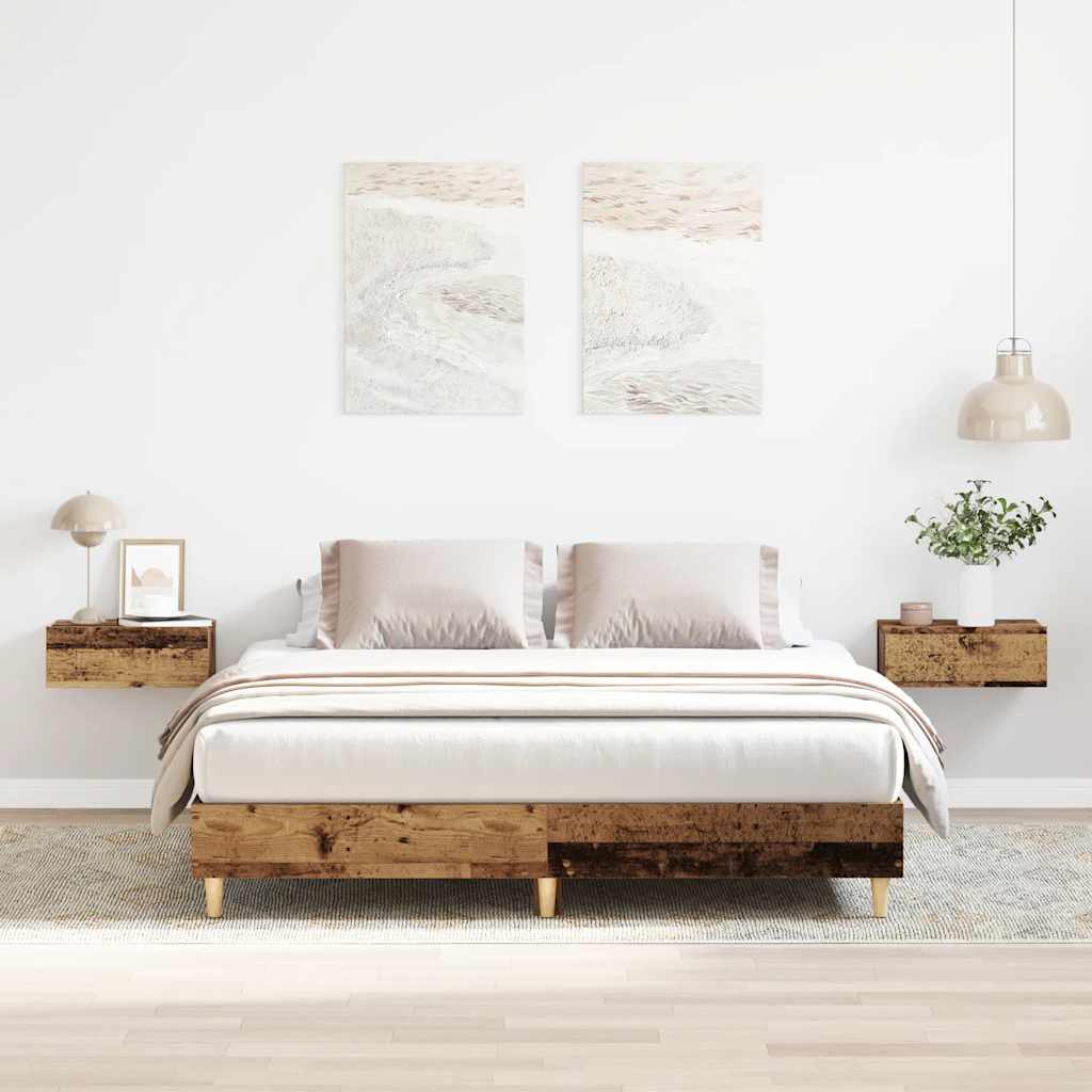 Bettgestell ohne Matratze Altholz-Optik 150x200cm Holzwerkstoff