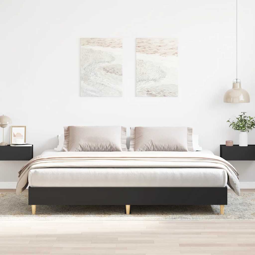 Bettgestell ohne Matratze Schwarz 180x200 cm Holzwerkstoff