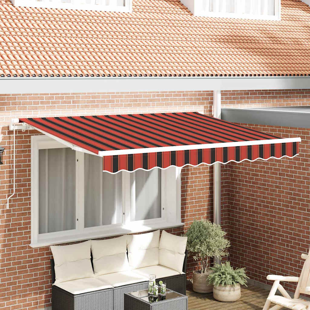 Markisenersatzstoff Orange und Braun 235 x 195 cm Polyester