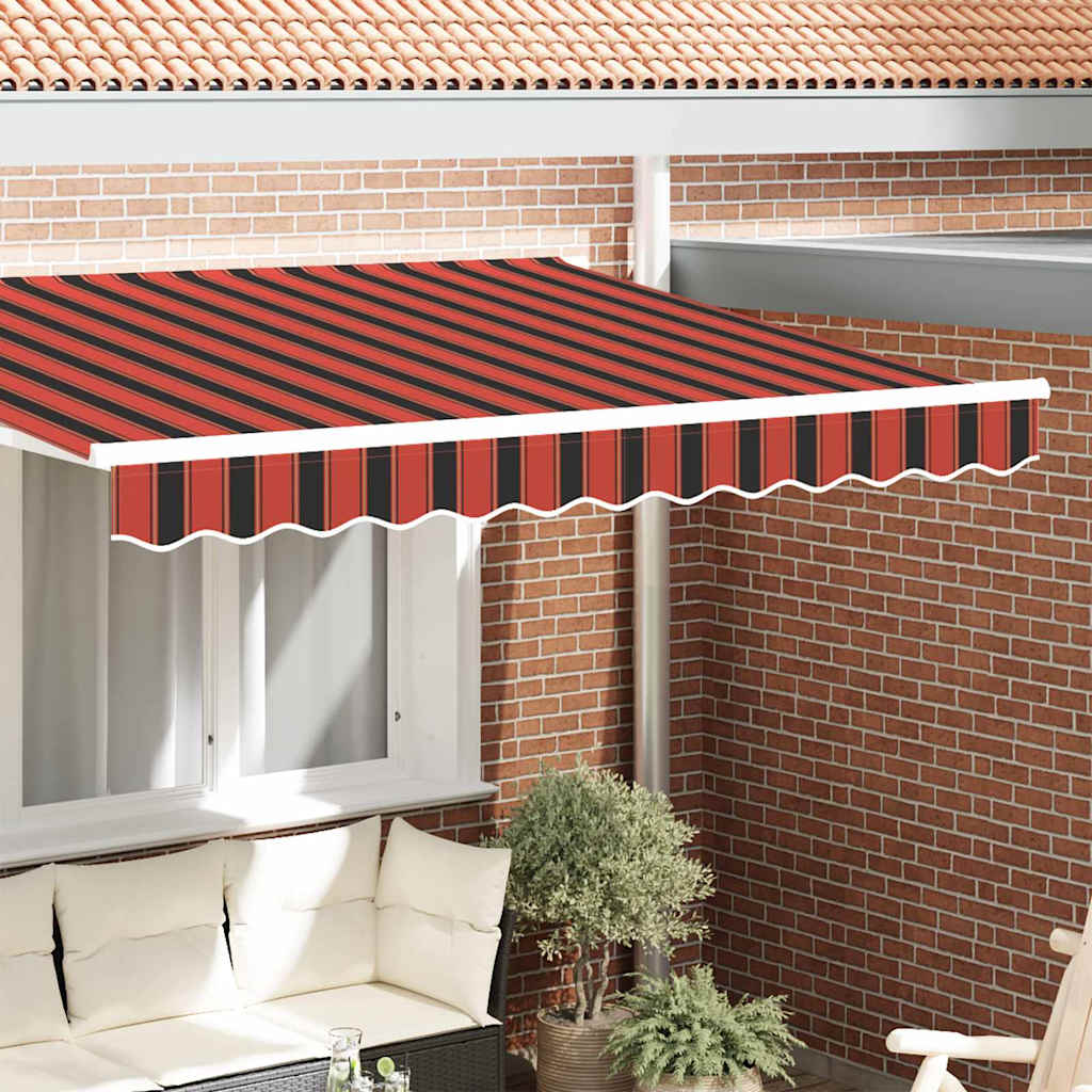 Markisenschürzen-Ersatz Orange und Schwarz 230 x 20 cm