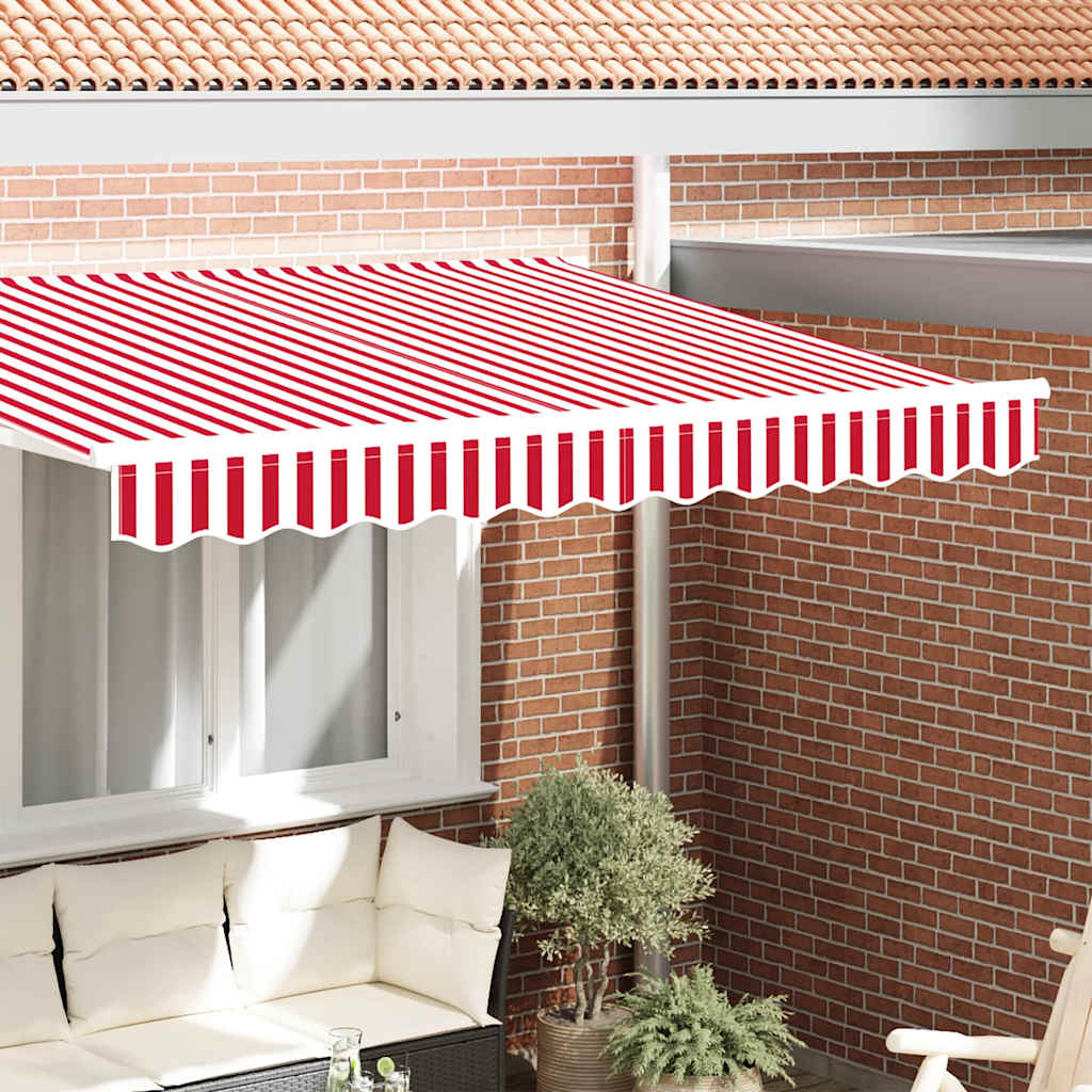 Markisenschürzen-Ersatz Rot und Weiß 230 x 20 cm Polyester