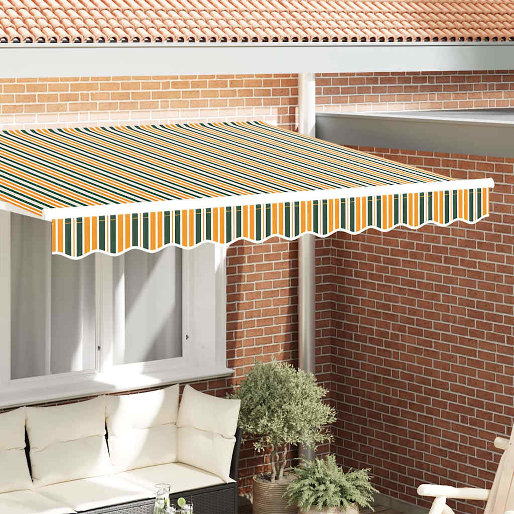 Markisenschürzen-Ersatz Grün und Gelb 230 x 20 cm Polyester