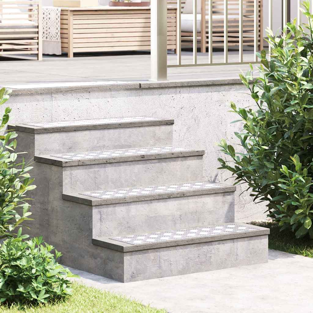 Treppe Tritt 4 stk. 70 x 20 cm Silber Aluminium Rechtwinklig