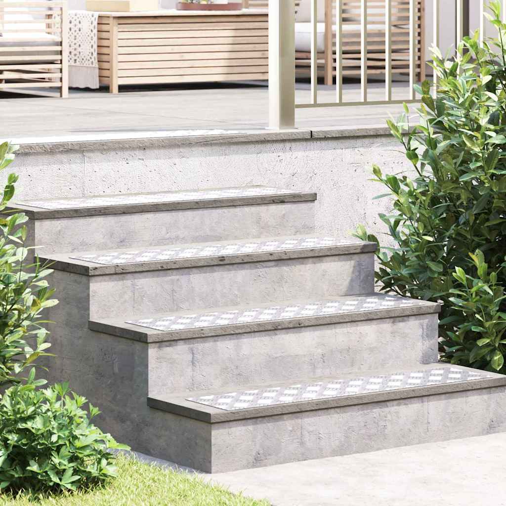 Treppe Tritt 4 stk. 90 x 20 cm Silber Aluminium Rechtwinklig
